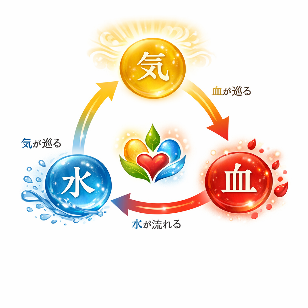 東洋医学で考える「気・血・水」と疲れの正体